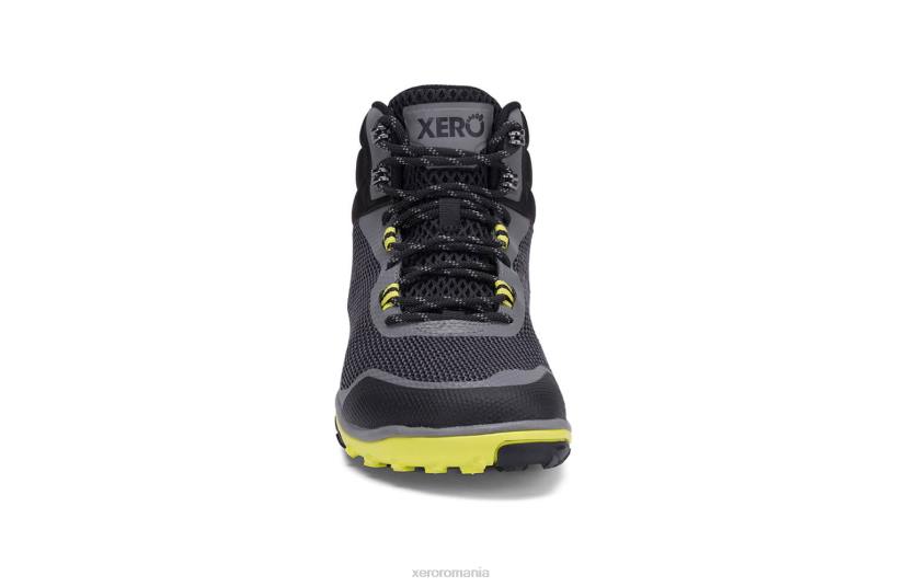828495 gri oțel / sulf Xero Shoes scrambler mid - cizme de drumeție ultra-ușoare cu talpă michelin fiberlite