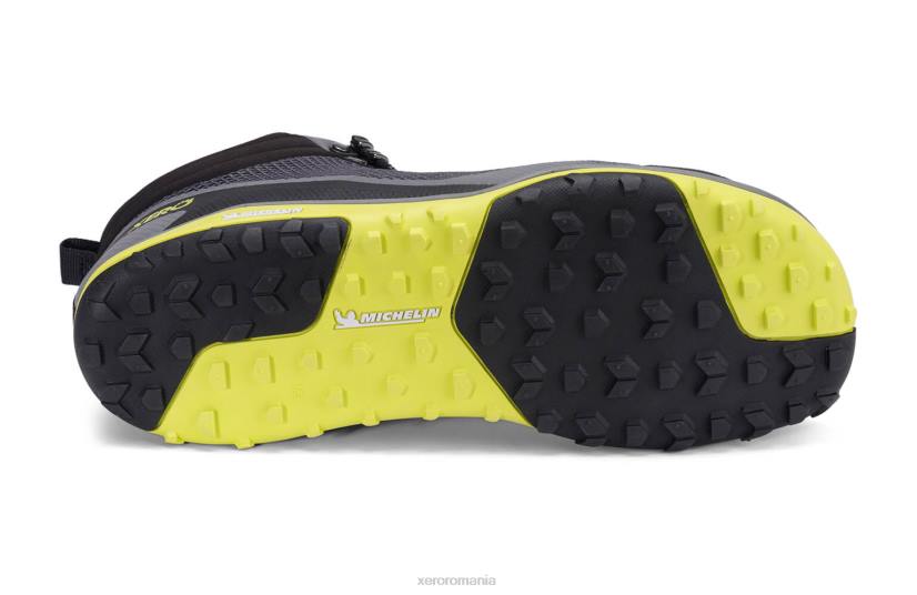 828495 gri oțel / sulf Xero Shoes scrambler mid - cizme de drumeție ultra-ușoare cu talpă michelin fiberlite