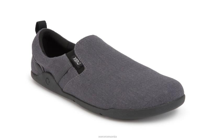 828460 asfalt Xero Shoes aptos - slip-on-ul casual din pânză de cânepă - bărbați