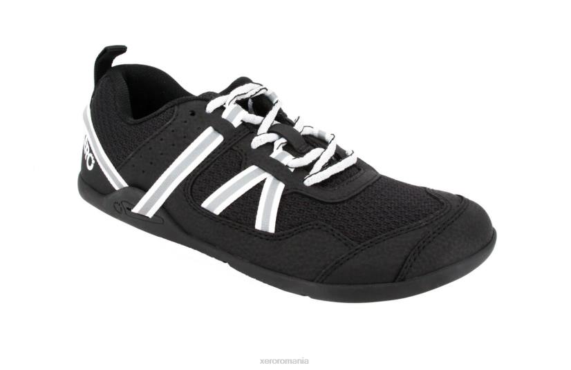 8284284 alb negru Xero Shoes pantof de alergare și fitness înainte - copii
