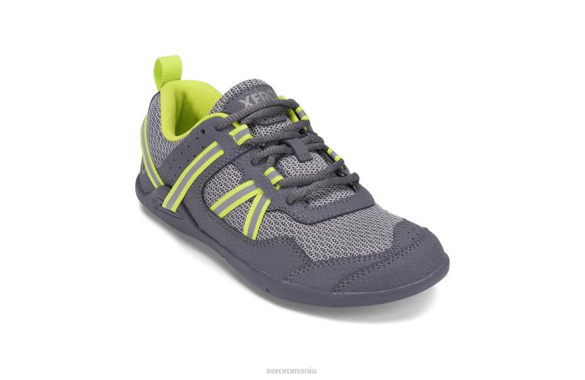 8284285 gri/lime Xero Shoes pantof de alergare și fitness înainte - copii
